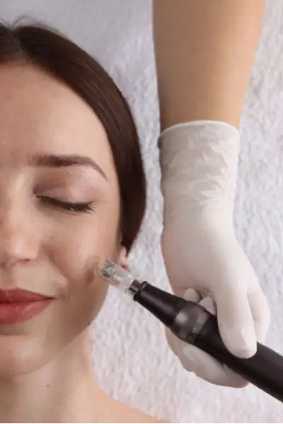 Woman having a facial
